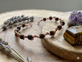 Tiger's Eye & Copper Wire-Wrapped Cuff Bracelet